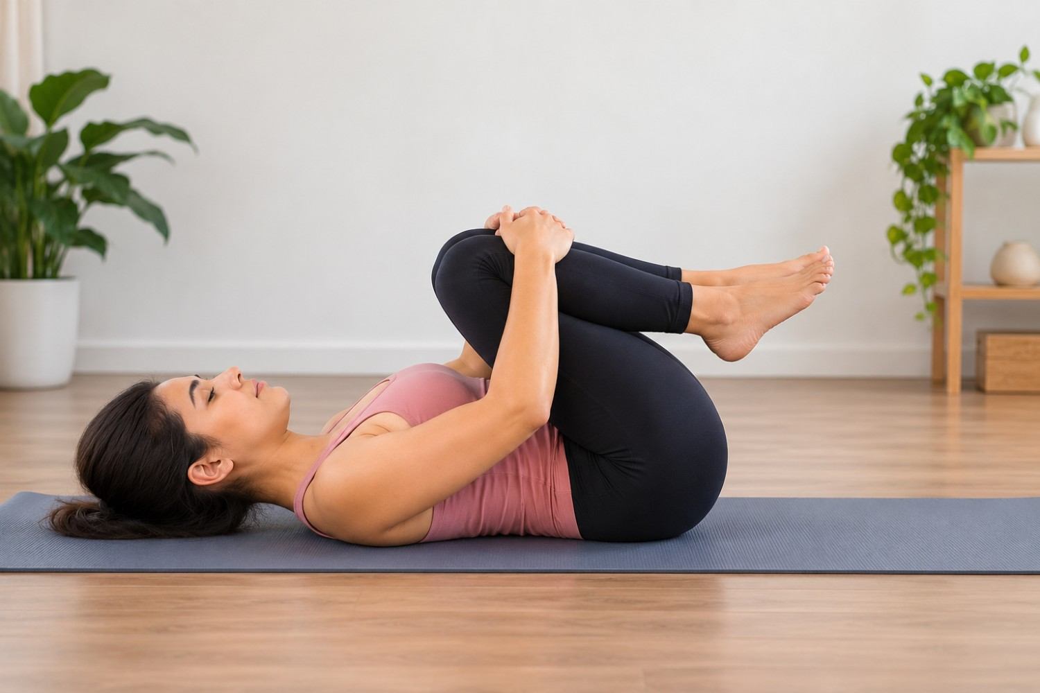 Knee to Chest Lower back Stretch Knee to Chest Lower back Stretch