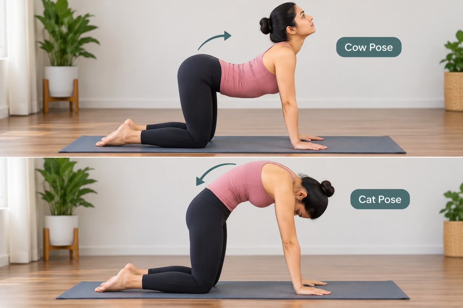 Cat & Cow lower back Stretch Cat & Cow lower back Stretch